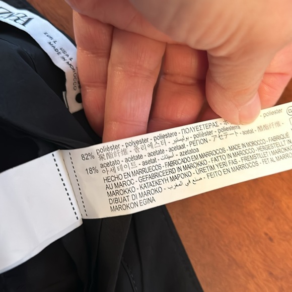 ZARA bloggers favourite straight leg black pants size large - Picture 11 of 11